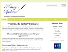 Tablet Screenshot of notaryspokane.com